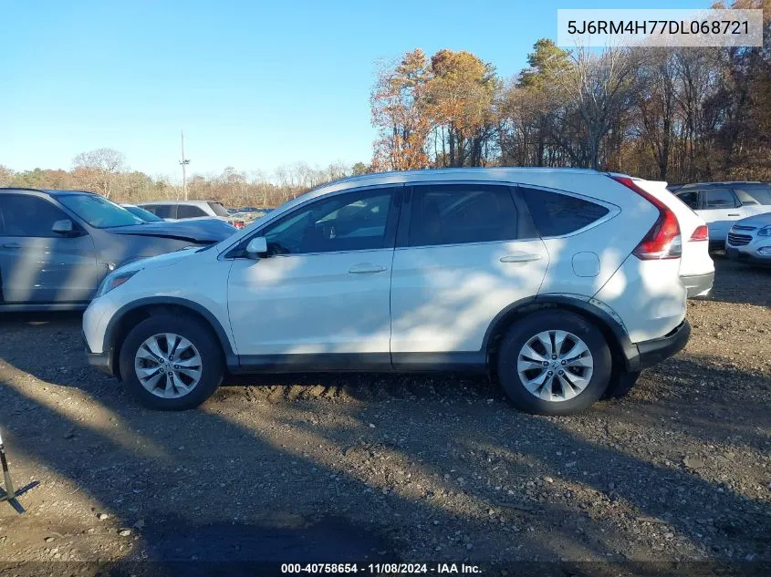 2013 Honda Cr-V Ex-L VIN: 5J6RM4H77DL068721 Lot: 40758654