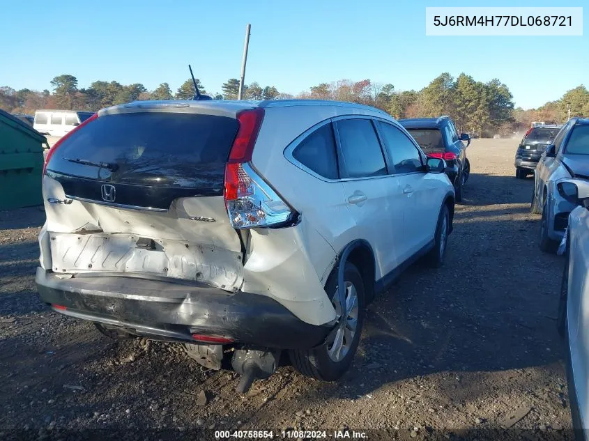 2013 Honda Cr-V Ex-L VIN: 5J6RM4H77DL068721 Lot: 40758654