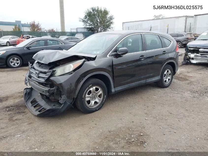 2013 Honda Cr-V Lx VIN: 5J6RM3H36DL025575 Lot: 40758660