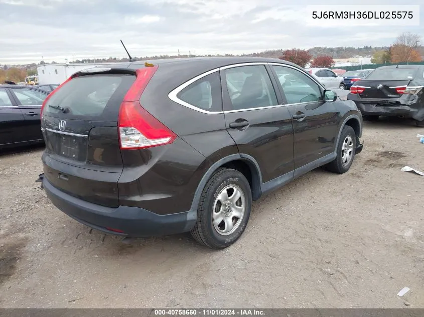 2013 Honda Cr-V Lx VIN: 5J6RM3H36DL025575 Lot: 40758660