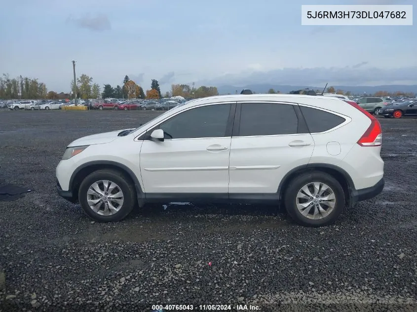 2013 Honda Cr-V Ex-L VIN: 5J6RM3H73DL047682 Lot: 40765043