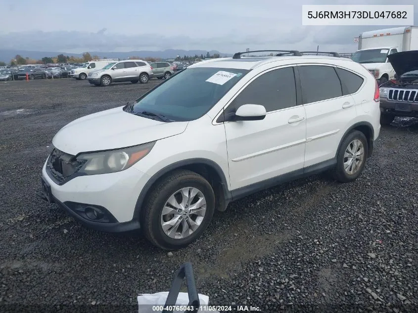 2013 Honda Cr-V Ex-L VIN: 5J6RM3H73DL047682 Lot: 40765043