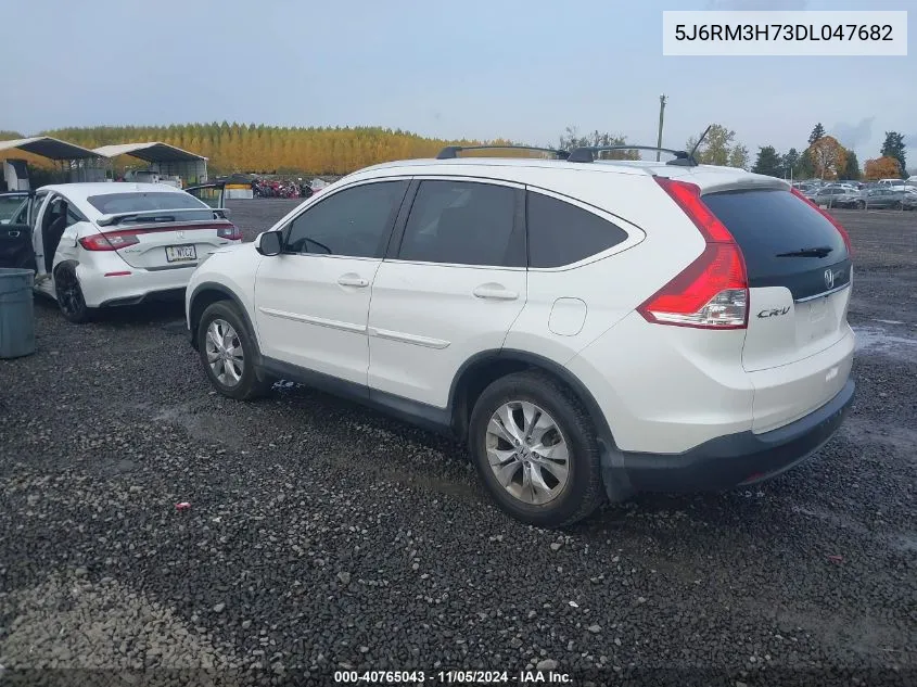 2013 Honda Cr-V Ex-L VIN: 5J6RM3H73DL047682 Lot: 40765043