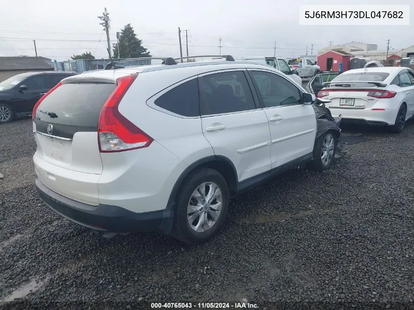 2013 Honda Cr-V Ex-L VIN: 5J6RM3H73DL047682 Lot: 40765043