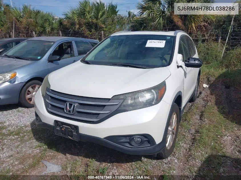 2013 Honda Cr-V Ex-L VIN: 5J6RM4H78DL038286 Lot: 40767949