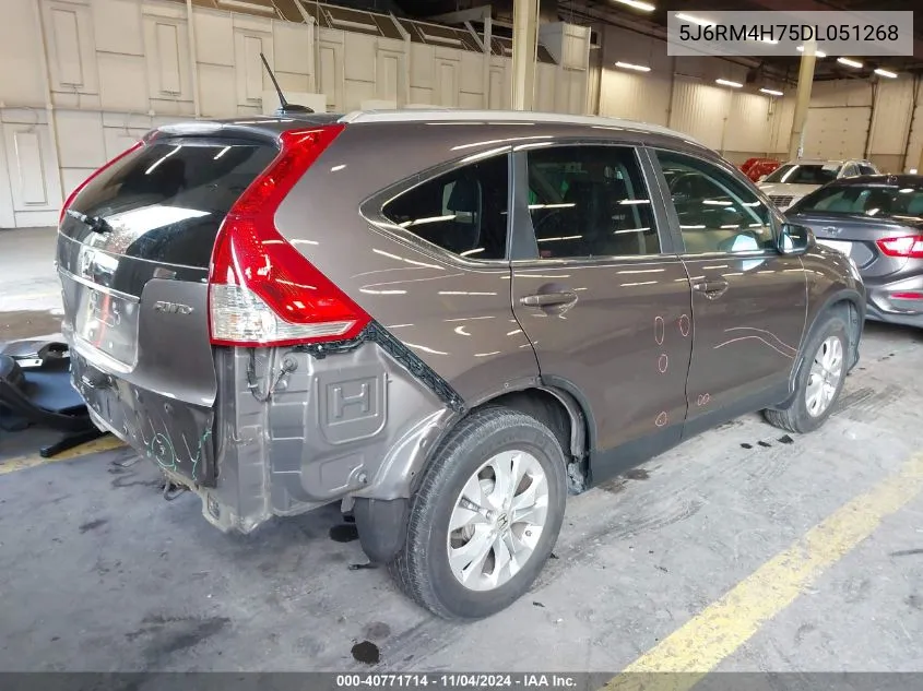 2013 Honda Cr-V Ex-L VIN: 5J6RM4H75DL051268 Lot: 40771714