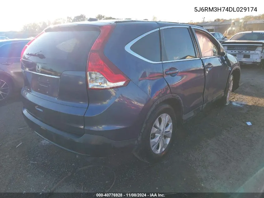 2013 Honda Cr-V Ex-L VIN: 5J6RM3H74DL029174 Lot: 40776928