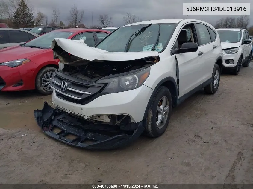 2013 Honda Cr-V Lx VIN: 5J6RM3H34DL018916 Lot: 40783690