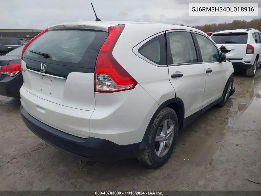 2013 Honda Cr-V Lx VIN: 5J6RM3H34DL018916 Lot: 40783690