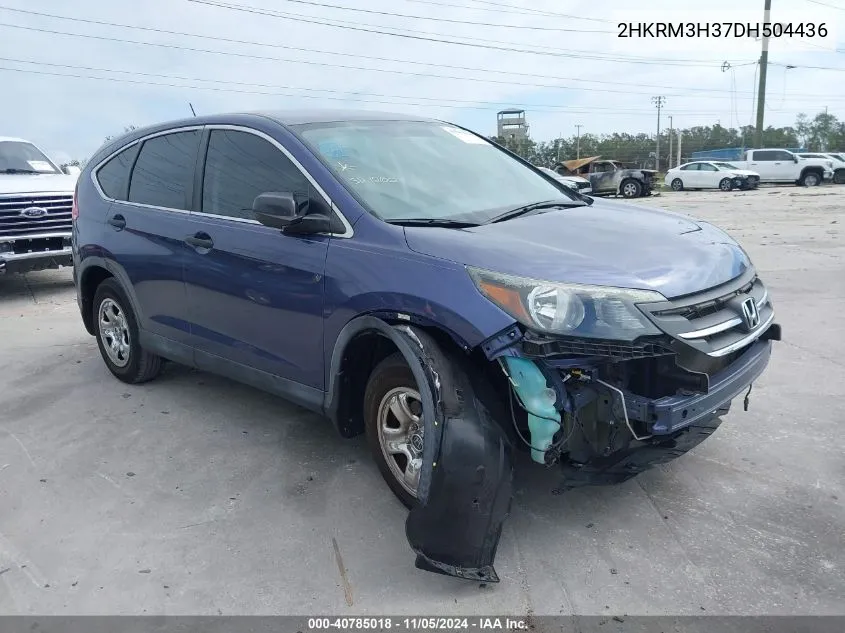 2013 Honda Cr-V Lx VIN: 2HKRM3H37DH504436 Lot: 40785018