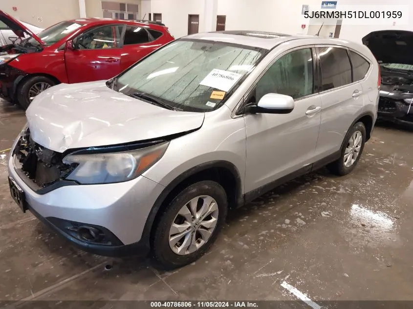 2013 Honda Cr-V Ex VIN: 5J6RM3H51DL001959 Lot: 40786806