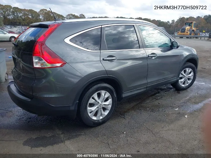 2013 Honda Cr-V Ex-L VIN: 2HKRM3H77DH509722 Lot: 40793595