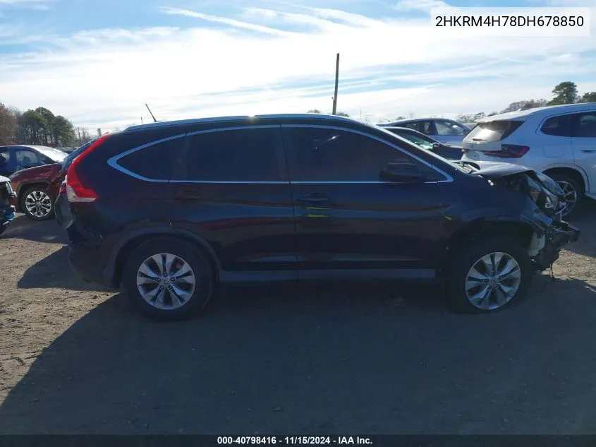 2013 Honda Cr-V Ex-L VIN: 2HKRM4H78DH678850 Lot: 40798416