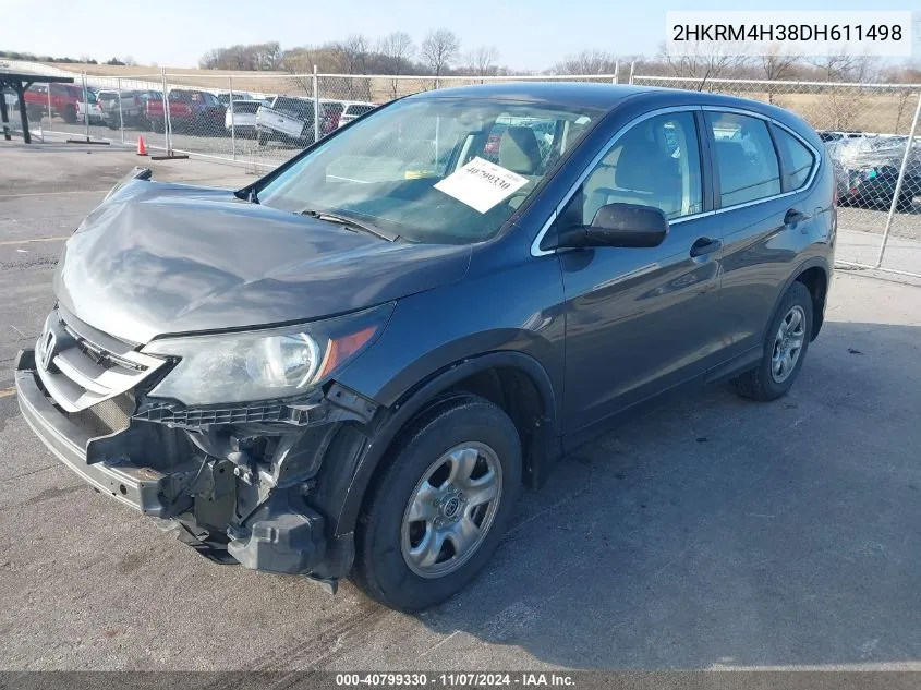 2013 Honda Cr-V Lx VIN: 2HKRM4H38DH611498 Lot: 40799330