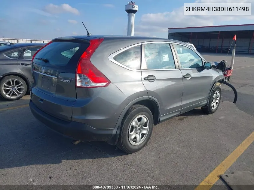 2013 Honda Cr-V Lx VIN: 2HKRM4H38DH611498 Lot: 40799330