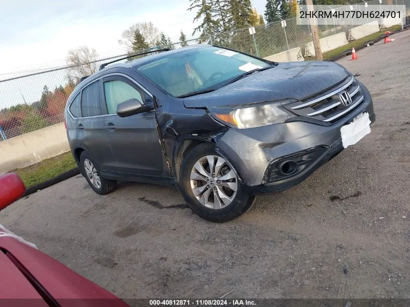 2013 Honda Cr-V Ex-L VIN: 2HKRM4H77DH624701 Lot: 40812871