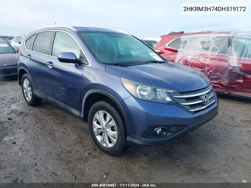 2013 Honda Cr-V Exl VIN: 2HKRM3H74DH519172 Lot: 40814467