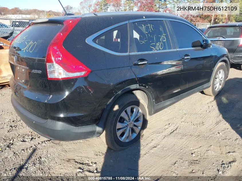 2013 Honda Cr-V Ex-L VIN: 2HKRM4H75DH612109 Lot: 40815785