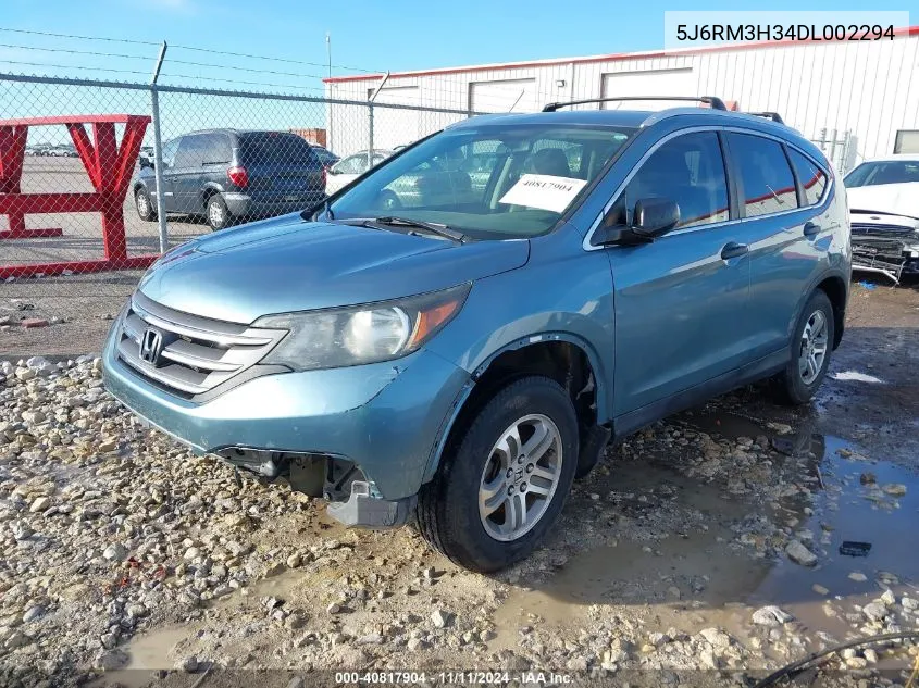 2013 Honda Cr-V Lx VIN: 5J6RM3H34DL002294 Lot: 40817904