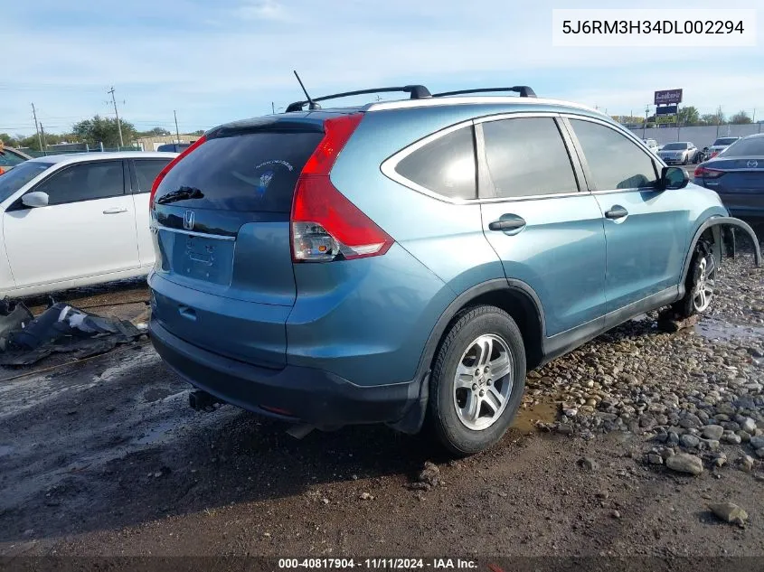 2013 Honda Cr-V Lx VIN: 5J6RM3H34DL002294 Lot: 40817904