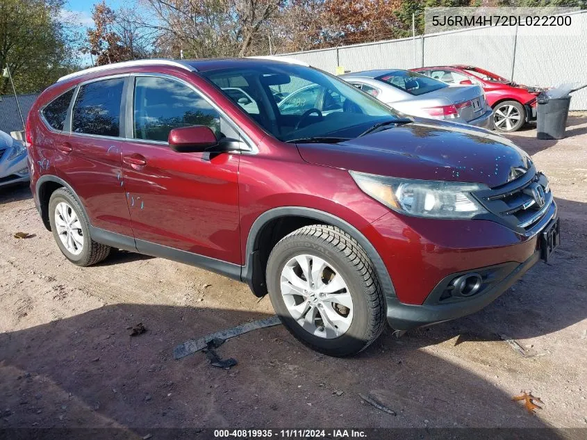 2013 Honda Cr-V Ex-L VIN: 5J6RM4H72DL022200 Lot: 40819935