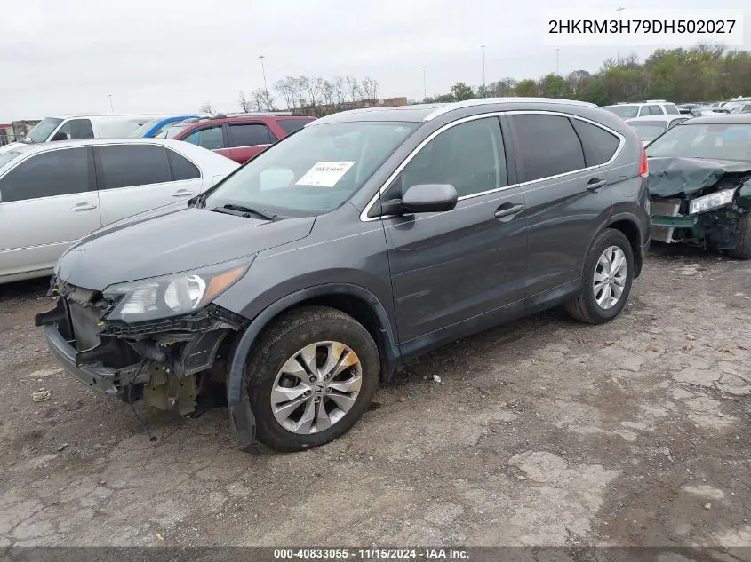 2013 Honda Cr-V Ex-L VIN: 2HKRM3H79DH502027 Lot: 40833055