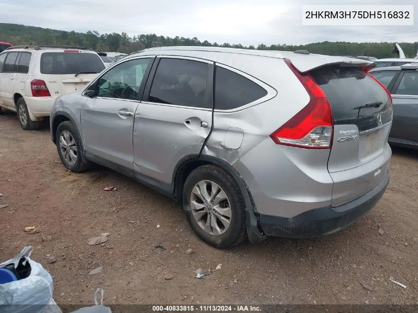 2013 Honda Cr-V Ex-L VIN: 2HKRM3H75DH516832 Lot: 40833815