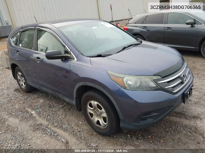 2013 Honda Cr-V Lx VIN: 3CZRM3H38DG706365 Lot: 40839120