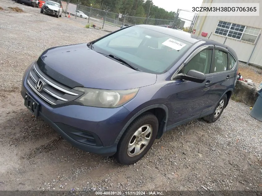 2013 Honda Cr-V Lx VIN: 3CZRM3H38DG706365 Lot: 40839120