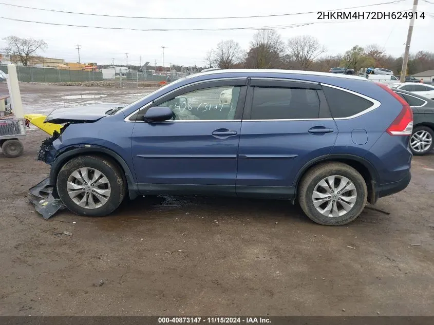 2013 Honda Cr-V Ex-L VIN: 2HKRM4H72DH624914 Lot: 40873147