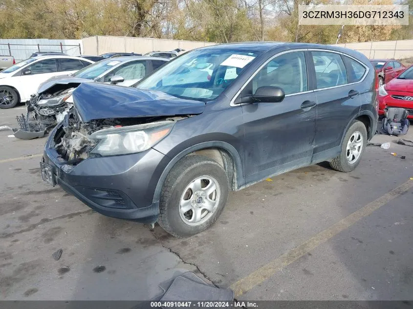 2013 Honda Cr-V Lx VIN: 3CZRM3H36DG712343 Lot: 40910447