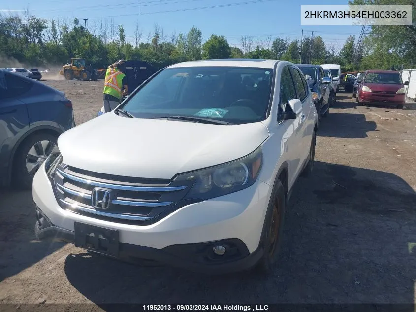 2014 Honda Cr-V Ex VIN: 2HKRM3H54EH003362 Lot: 11952013