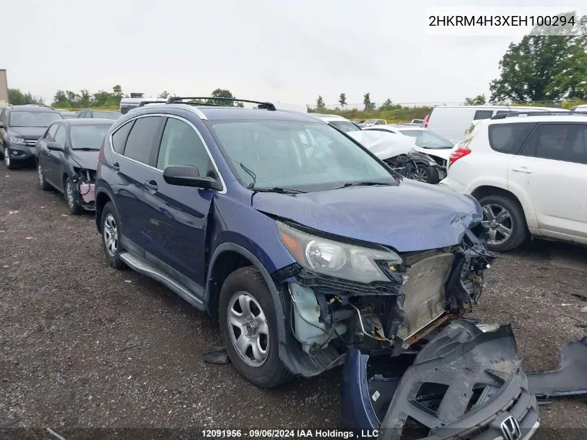 2014 Honda Cr-V VIN: 2HKRM4H3XEH100294 Lot: 12091956