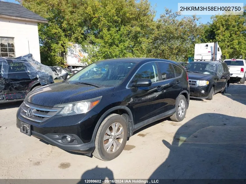 2014 Honda Cr-V VIN: 2HKRM3H58EH002750 Lot: 12099602