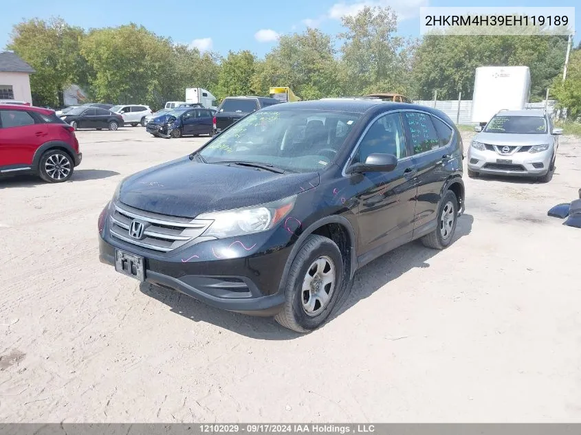 2014 Honda Cr-V VIN: 2HKRM4H39EH119189 Lot: 12102029