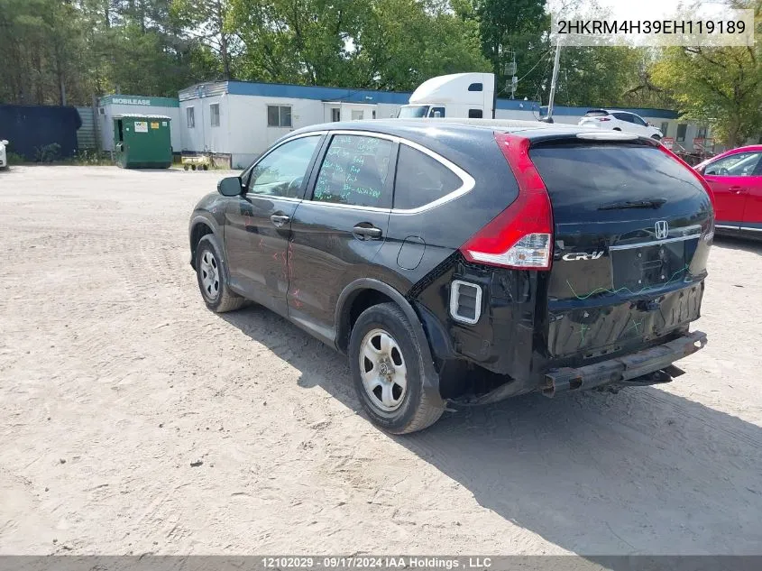 2014 Honda Cr-V VIN: 2HKRM4H39EH119189 Lot: 12102029