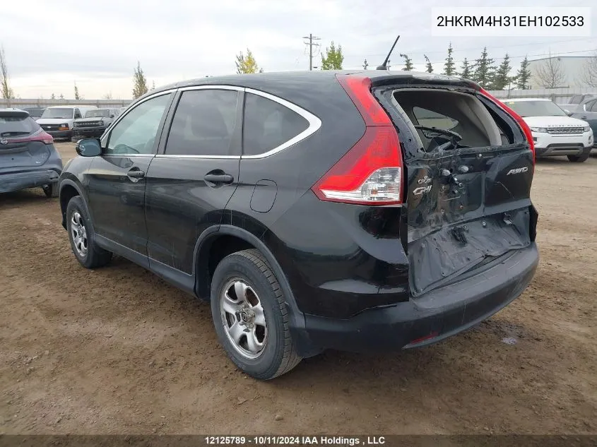 2014 Honda Cr-V VIN: 2HKRM4H31EH102533 Lot: 12125789