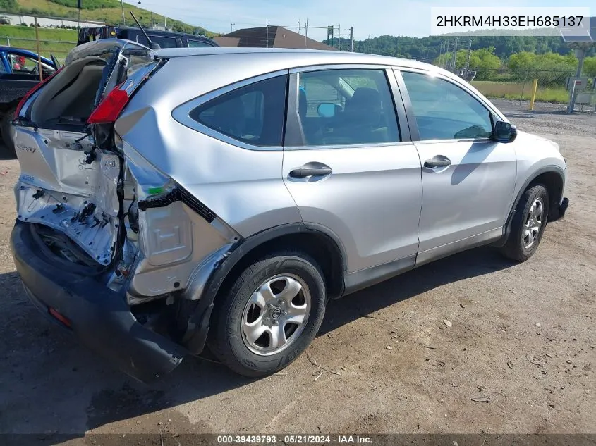 2014 Honda Cr-V Lx VIN: 2HKRM4H33EH685137 Lot: 39439793