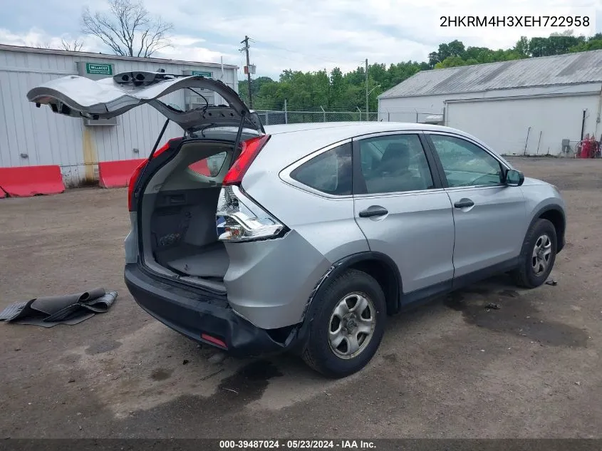 2HKRM4H3XEH722958 2014 Honda Cr-V Lx