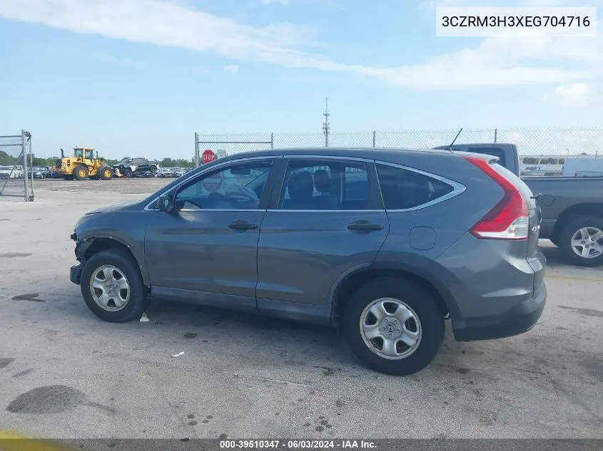 2014 Honda Cr-V Lx VIN: 3CZRM3H3XEG704716 Lot: 39510347