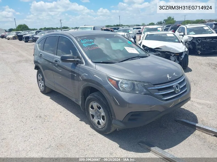 2014 Honda Cr-V Lx VIN: 3CZRM3H31EG714924 Lot: 39626667