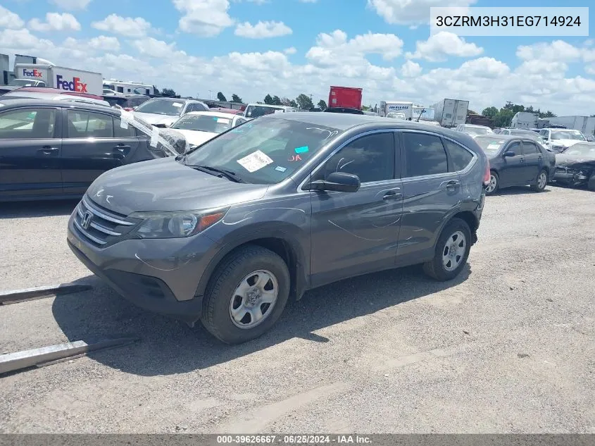 2014 Honda Cr-V Lx VIN: 3CZRM3H31EG714924 Lot: 39626667