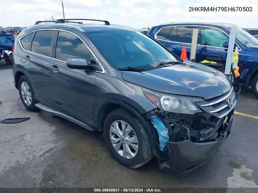 2HKRM4H79EH670502 2014 Honda Cr-V Ex-L