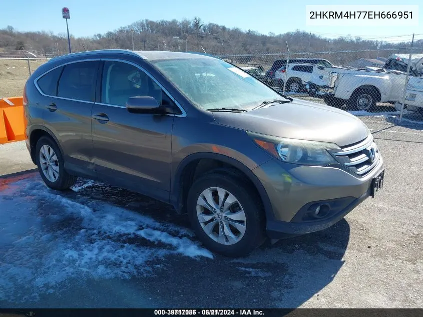 2014 Honda Cr-V Ex-L VIN: 2HKRM4H77EH666951 Lot: 39717086