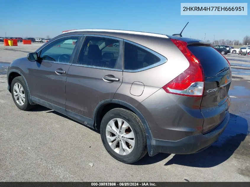 2HKRM4H77EH666951 2014 Honda Cr-V Ex-L