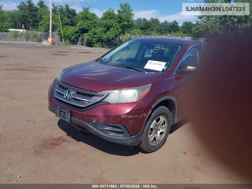 2014 Honda Cr-V Lx VIN: 5J6RM4H39EL047335 Lot: 39731963