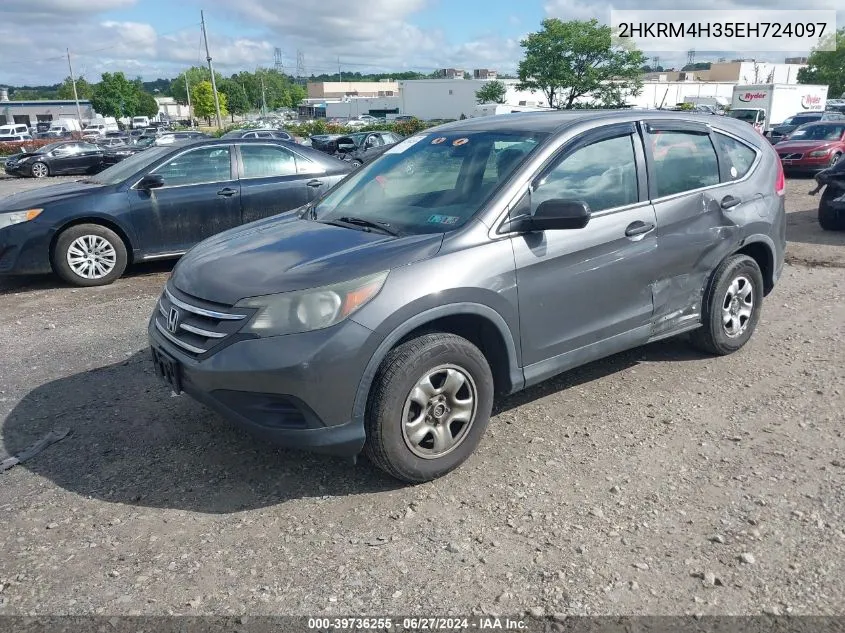 2014 Honda Cr-V Lx VIN: 2HKRM4H35EH724097 Lot: 39736255