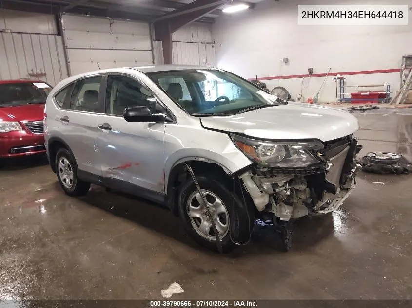 2014 Honda Cr-V Lx VIN: 2HKRM4H34EH644418 Lot: 39790666