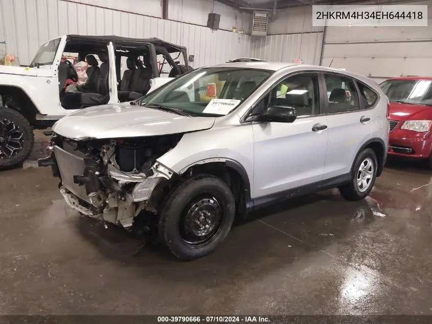 2014 Honda Cr-V Lx VIN: 2HKRM4H34EH644418 Lot: 39790666