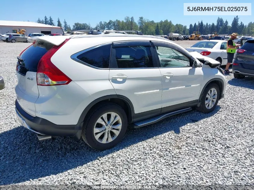 2014 Honda Cr-V Ex-L VIN: 5J6RM4H75EL025075 Lot: 39809640